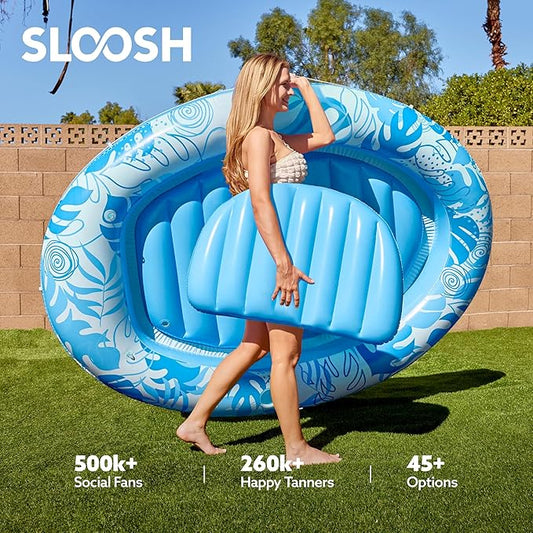SLOOSH Inflatable Tanning Pool Lounger Float